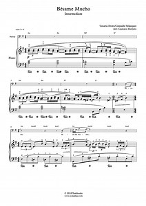 Bésame Mucho (Intermediate Level, with Orchestra) (Traditional) - Piano Sheet Music