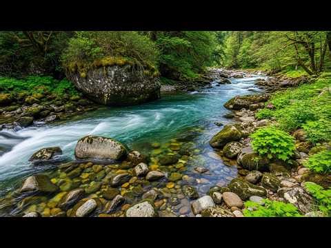 Gentle Stream and Soft Birdsong, Best Relaxing Sounds, White Noise for Sleeping, Calming ASMR