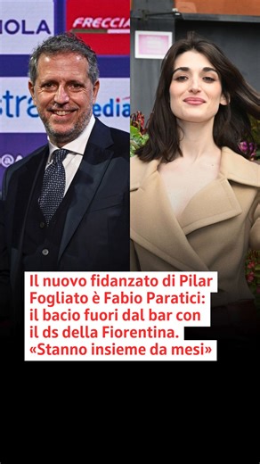 Pilar Fogliati ha un nuovo amore. Dopo essersi lasciata alle spalle una relazione durata sei anni, l'attrice, 33 anni, riscopre la voglia di amare con Fabio Paratici, il direttore sportivo della Fiorentina. I due hanno cercato di nascondere l'entusiasmo e di vivere la storia d'amore lontano da occhi indiscreti. «Sto uscendo con una persona che mi piace davvero», aveva confidato qualche tempo fa. Pilar, prossima alla co-conduzione di Sanremo, è stata paparazzata dal settimanale mentre si scambiav