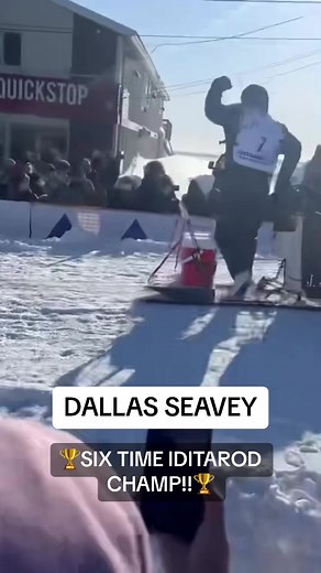 And the winner of the 2024 #Alaska Iditarod is...DALLAS SEAVEY! 🏆 With a record-breaking SIXTH Iditarod win, Seavey is now the highest decorated musher since 1991! Seavey finished the race from Anchorage to Nome, Alaska in 9 days, 2 hours, 16 minutes, and 8 seconds. #SharignAlaska by @Robinson Racing Kennel #iditarod #musher #mushing