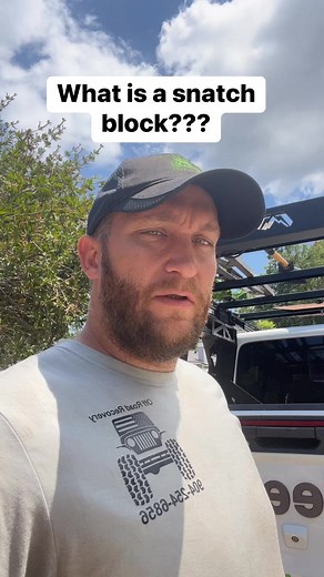 We didn’t know how many people didn’t know what a snatch block is #warnwinch #FABTECH #video #truck #fabfours #offroadrecovery #factor55 #offroad #jeep #stuck | Matt Mckinzie