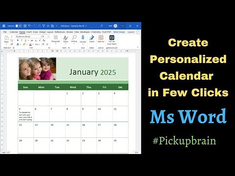 How to Design a Stunning Calendar in MS Word in Seconds | Quick & Easy Tutorial!