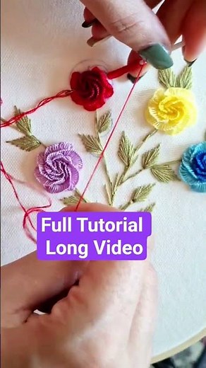 Stitch a Perfect Brazilian Rose | Embroidery#BRAZILIAN Rose Embroidery #Embroidery tutorial