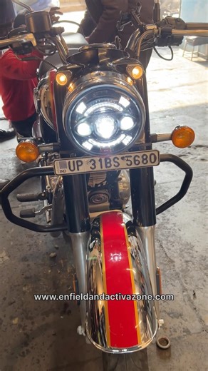 HJG C-198 HeadlightWhite Yellow DRL #hjg #royalenfield