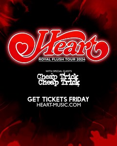 138 reactions · 63 shares | Excited to announce Heart's Royal Flush Tour 2024 with special guests Cheap Trick coming to Pinnacle Bank Arena August 18! Presale begins Thursday at 10AM using code CRAZY. General tickets go on sale Friday, February 2nd at 10AM. Can’t wait  More info: bit.ly/heartpba Please note: Mobile ticket delivery only. At this time, the Pinnacle Bank Arena ticket office is open only on Tuesdays 11AM-3PM. | Pinnacle Bank Arena | Facebook
