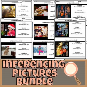 Making Inferences with pictures Fall Holiday Activity Lesson | Autumn
