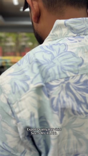 Export Quality Half Shirt Size: S M L XL