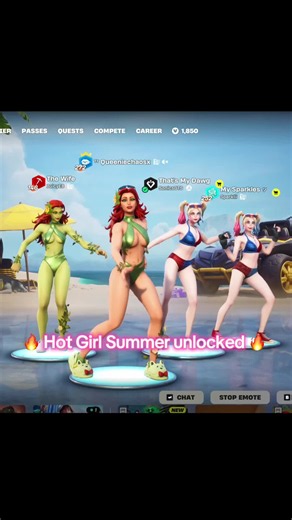 This one’s for the freaking girlies. 🔥 these skins are fire forreal. The new Ivy, Harley Quinn, and the Catwoman are dope. @Joc 🩷🐶🤪🦋🐨 @sparkliisunshine @antsinurpants #fortnite #fortniteclips #fortniteemote #fortniteupdate #fortniteskin