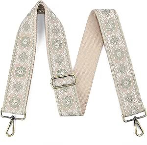 LVYOUME Purse Strap Belts Brushed Brass Hardware 2" Wide Replacement Crossbody Straps Adjustable Shoulder Strap Extra Long Bag Strap for Crossbody Handbags
