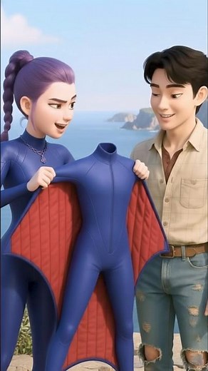 Jinu Tries Rumi’s Flying Invention — And the Jump Nearly Breaks Him ⚙️ #kpop #kpopdemonhunters #rumi