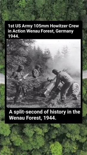 US Army 105mm Howitzer Crew Firing in Combat (Germany 1944) | Rare WW2 Footage