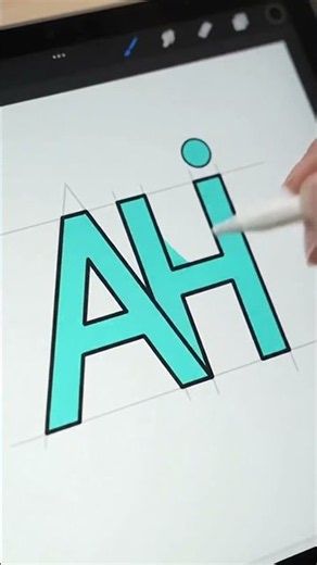 🎨 Designing a Modern Minimalist Logo in Procreate
