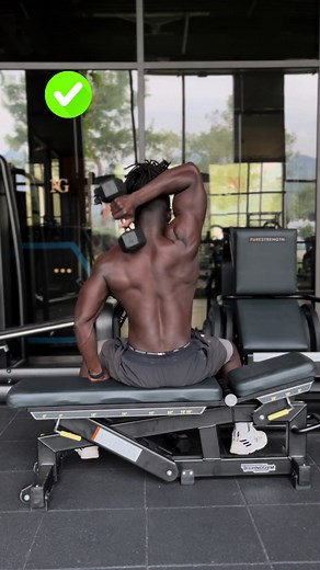 How to perform Single Arm Overhead Triceps Extensions 💯💪. - #armworkout #gymmotivation #fitnessmotivation #fitfam #fitnessjourney