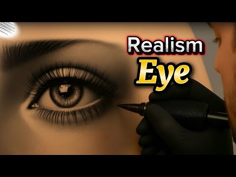 How to Tattoo a Realistic Eye & Eyelash | Pro Tattooing Techniques
