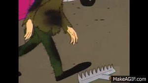 The Simpsons- Sideshow Bob Steps On Rakes For 10 Minutes on Make a GIF