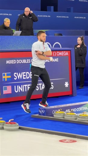 U.S. Mixed Doubles Curling is going for #WinterOlympics GOLD. 🥇 📺 SWE vs. USA (Gold Medal Final) - Peacock & USA Network | NBC Olympics & Paralympics