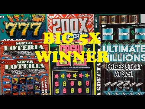 FOUND A BIG WINNER WITH 5X MULTIPLIER! TEXAS LOTTERY SCRATCH OFFS DELIVERS ANOTHER GREAT SESSION🍀🤑