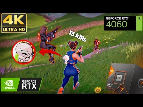 Fortnite (Max Graphics) | RTX 4060 + Ray Tracing + DLSS ON | Ryzen 7 8700g Chun Li Skin Gameplay