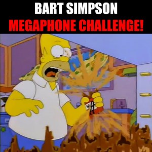 Bart Simpson Megaphone Challenge! | The Backyard Scientist