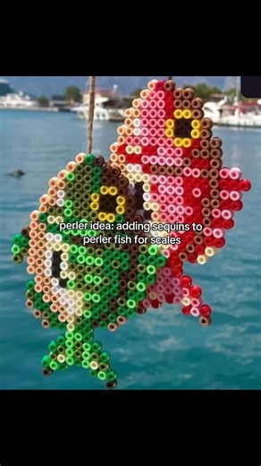 Rainbow Fish Perler Bead Creation