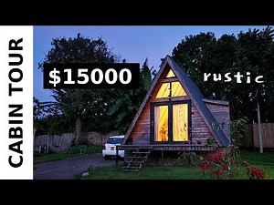 Inside my $15,000 Off-Grid rustic A Frame Cabin!