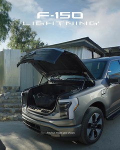 120 reactions · 39 comments | The Mega Power Frunk of the all-electric 2025 Ford F-150® Lightning® holds up to 400lbs of cargo, gear, groceries or whatever. | Ford Motor Company | Facebook