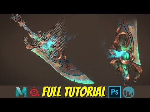How to Create a 3D Hand Painted Sword - Full Breakdown Tutorial