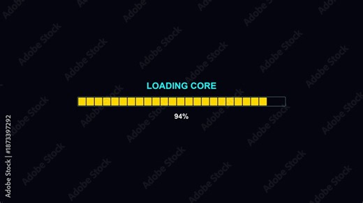 Progressbar animation showing loading core in modern style for waiting periods during application processes or digital tasks