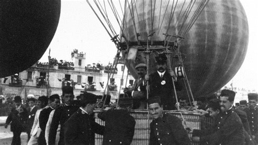 Fins a 5.000 pessetes per al guanyador del concurs de globus aerostàtics al Poblenou del 1907