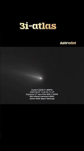 🔥 JWST Captures Comet C/2026 A1 (MAPS) in Stunning Infrared Detail! #space #3iatlas