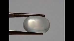 A moonstone’s beauty is caused by an optical phenomenon known as adularescence. Light appears to move across the gemstone, giving it a white or bluish glow caused by the scattering of light. Can you name other feldspars that may also show adularescence? http://bit.ly/2AmOHvC | GIA Education