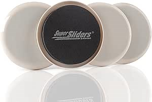 Amazon.com: Super Sliders 3 1/2" Round Reusable Furniture Sliders for Carpet Easily Move Medium to Large Sized Items Across Carpet, 4 Pack Beige : Tools & Home Improvement