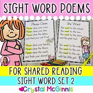 50 Sight Word Poems for Shared Reading (SET 2 of My Sight Word Poems)