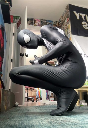 Suit is from printcostume.com use code SpideySam for 15% off your order!! #fyp #foryoupage #spiderman #cosplay #venom