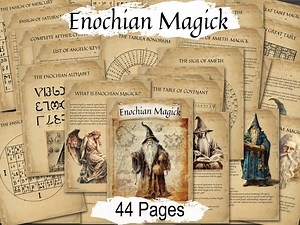 Enochian Magick Book of Shadows: Angel High Magick Grimoire (44 Printable Pages PDF Download) - Etsy