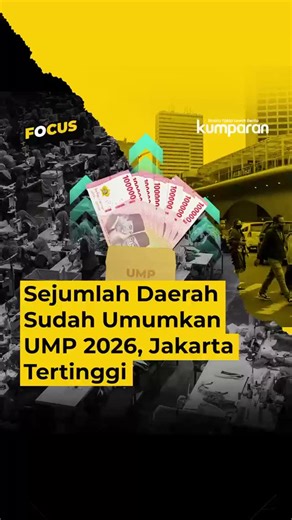 kumparan on Instagram: "Sejumlah daerah telah resmi mengumumkan Upah Minimum Provinsi (UMP) 2026. Di Yogyakarta, UMP naik menjadi sekitar Rp 2,4 juta, sedangkan Bali berada di kisaran Rp 3,2 juta. Jakarta menetapkan UMP tertinggi dengan angka sekitar Rp 5,7 juta. UMP 2026 ditetapkan oleh gubernur masing-masing berdasarkan rekomendasi Dewan Pengupahan yang beranggotakan serikat pekerja, pengusaha, pemerintah, dan akademisi. Pemerintah pusat sebelumnya memberikan tenggat hingga 24 Desember 2025 un