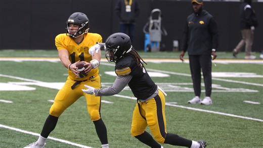 Iowa football open spring practice: Hawkeyes QB Marco Lainez shows flashes of potential