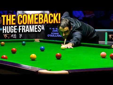 Huge Frames for Ronnie O’Sullivan! The Comeback Is On!