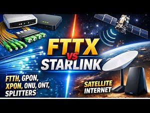 Day 7 | FTTX vs Starlink : FTTH, GPON, XPON, ONU, ONT, Splitters & Satellite Internet | Free CCNA