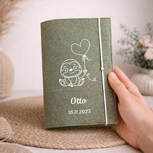 Personalized Baby Record Book Cover With Name and Date | Felt Baby Record Book Cover | Baby Shower Gift | Push Present | Birth Gift | Artline - Etsy