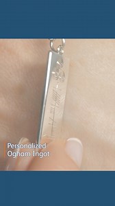 A sterling silver name necklace, hand-engraved using Ireland's ancient Ogham alphabet | My Irish Jeweler