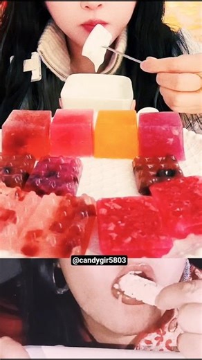 Colorful sweet Candy eating | 🍬 Satisfying condy Sounds PT66 #viralvideo #shortfeed