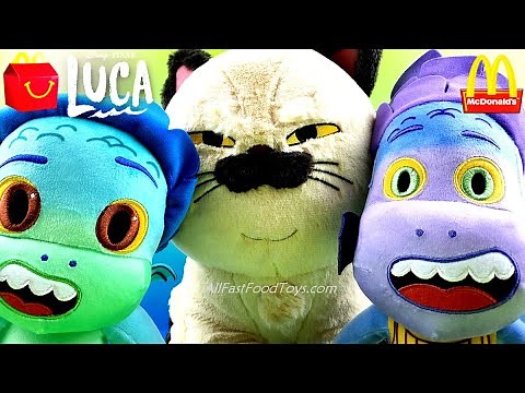 DISNEY PIXAR LUCA PLUSH SET JAPAN McDONALD'S HAPPY MEAL TOYS COLLECTION UNBOXING 2021 MACHIAVELLI