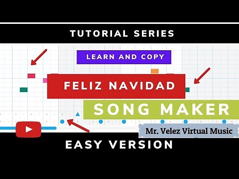 Learn Feliz Navidad on Song Maker and add your drums with a guide foundation/ Mr Velez Virtual Music