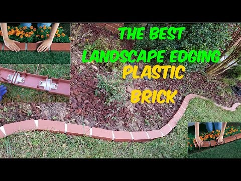 Plastic brick landscape edging how to make your yard beautiful 塑料磚 - Home made &households