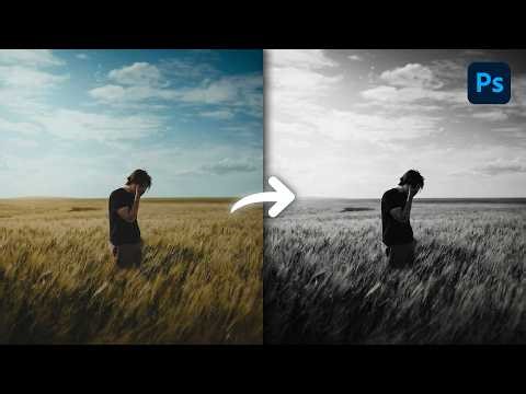 This Photoshop Trick 🔧 Turns Any Photo into Perfect Black & White 😱