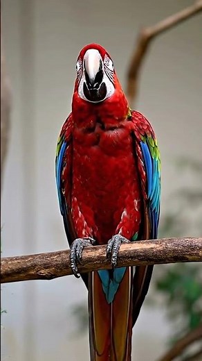 The World's Most Beautiful Bird? 🦜 Meet the Red and Green Macaw!