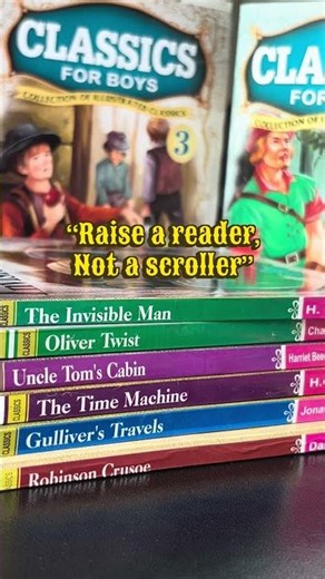 Classics for boys: raise a reader not a scroller #shorts #books #literacy