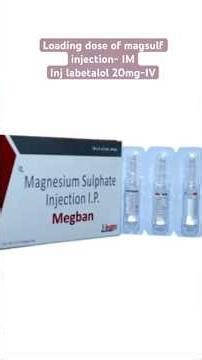 Loading dose of eclampsia