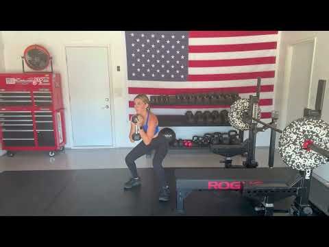 Dumbbell Pulse Squat Exercise
